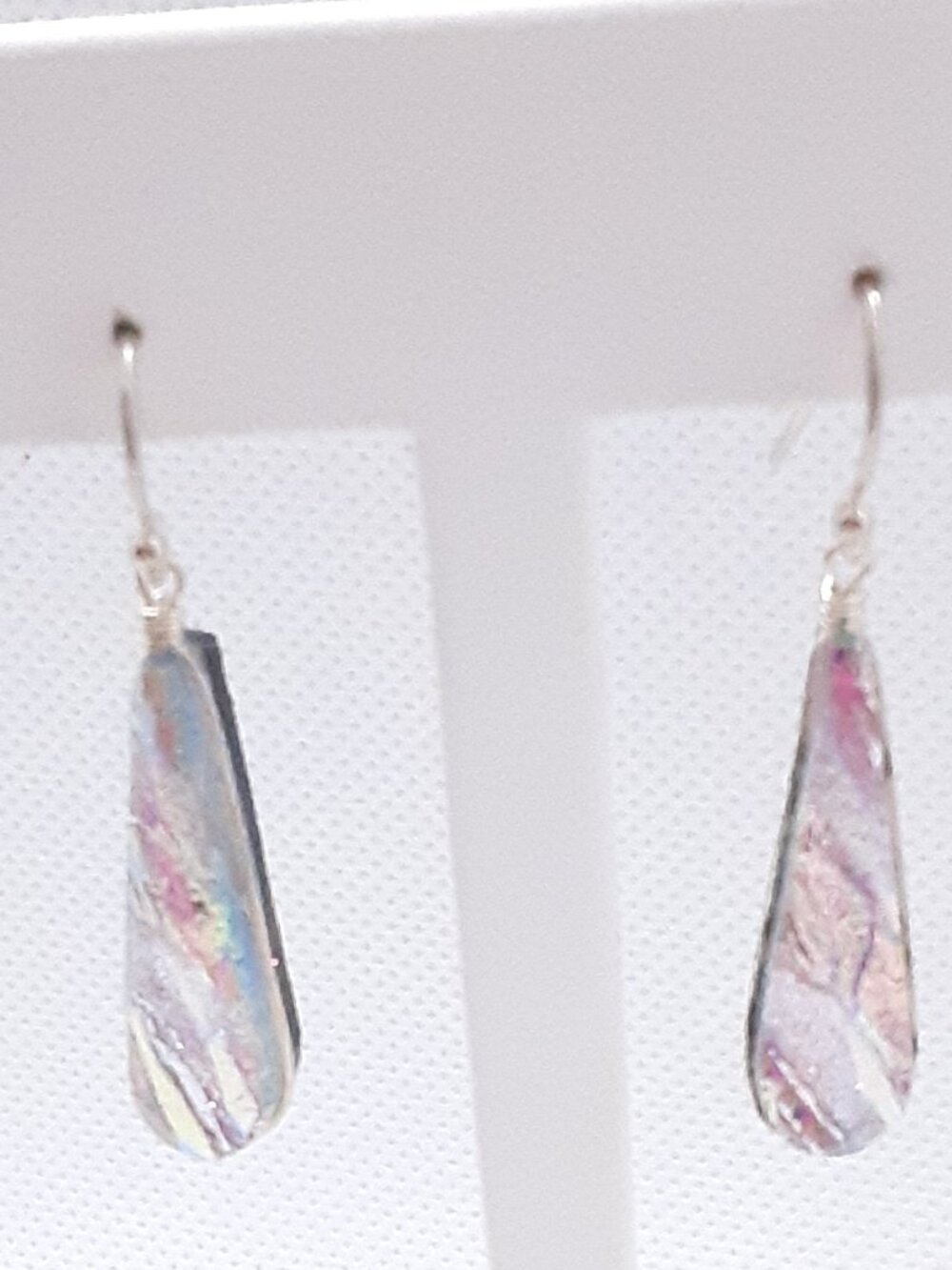NEW Summer Fun Pink Glass Tear-drop Earrings - Picture 4 of 12
